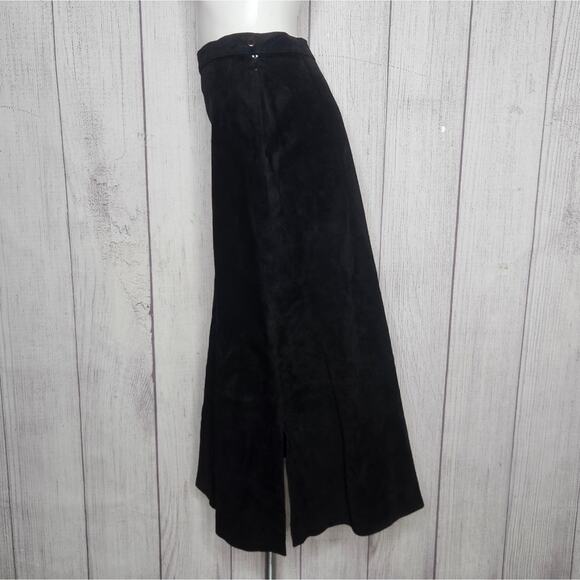 VTG Y2K Black Suede Leather Pendleton Skirt, sz 10 - Picture 1 of 9